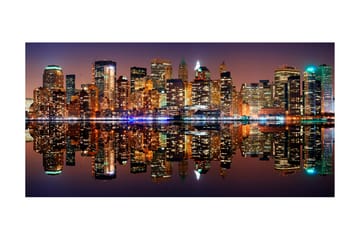 Valokuvatapetti XXL Gold Reflections NYC 550x270 - Artgeist sp. z o. o. - Sisustustuotteet - Seinäkoristeet - Tapetit - Valokuvatapetit