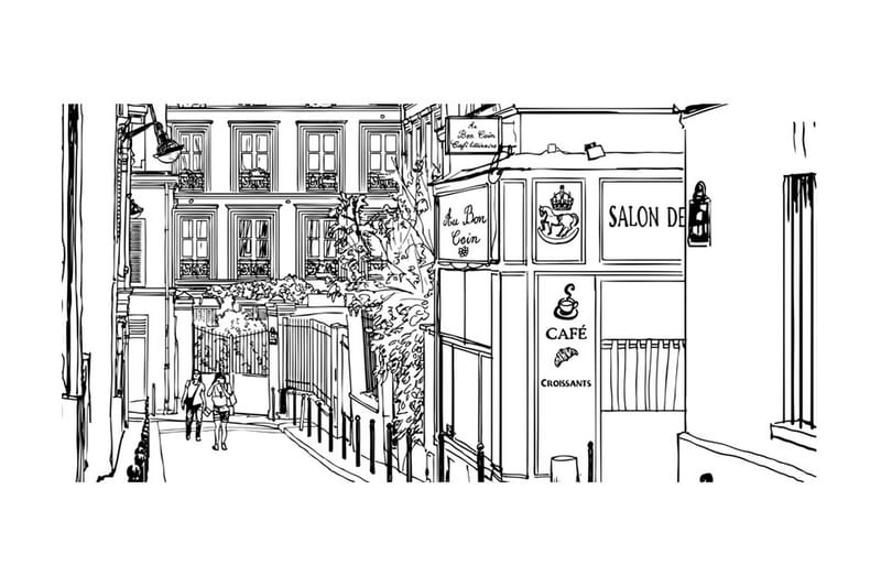 Valokuvatapetti XXL Kävely Pariisin kaduilla 550x270 - Artgeist sp. z o. o. - Sisustustuotteet - Seinäkoristeet - Tapetit - Valokuvatapetit