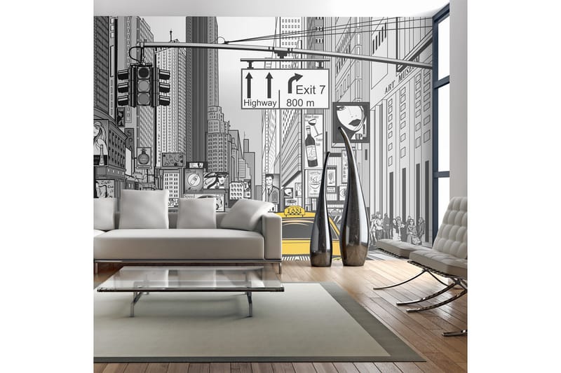 Valokuvatapetti XXL Keltaiset Taksit NYC 550x270, Artgeist sp. z o. o.