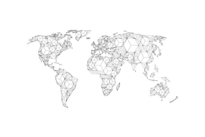 Valokuvatapetti XXL Map Of The World White Solids 550x270 - Artgeist sp. z o. o. - Valokuvatapetit
