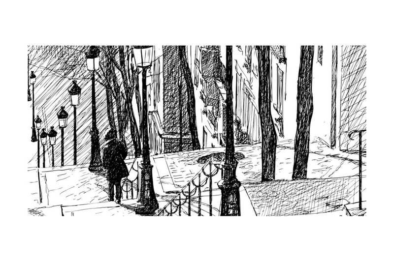 Valokuvatapetti XXL Stairs Montmartre 550x270, Artgeist sp. z o. o.