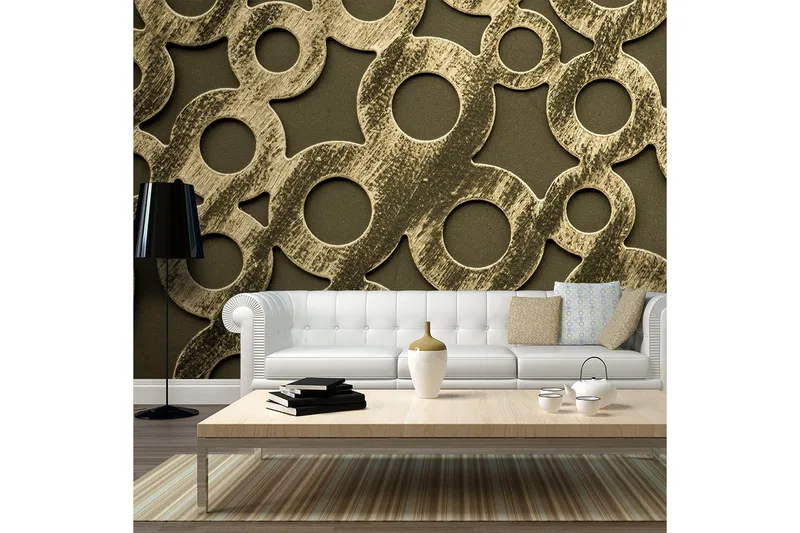 Valokuvatapetti XXL Vanhat messinkirenkaat 550x270, Artgeist sp. z o. o.