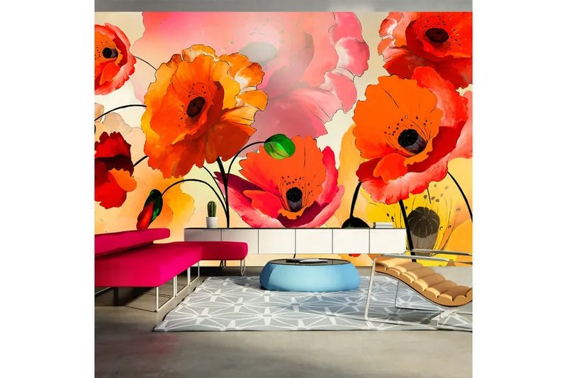 Valokuvatapetti XXL Velvet Poppies 500x280, Artgeist sp. z o. o.