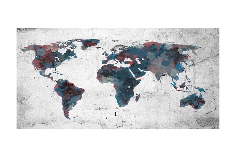 Valokuvatapetti XXL World Map On The Wall 550x270 - Artgeist sp. z o. o. - Sisustustuotteet - Seinäkoristeet - Tapetit - Valokuvatapetit