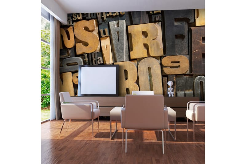 Valokuvatapetti XXL Puiset kirjaimet 550x270, Artgeist sp. z o. o.