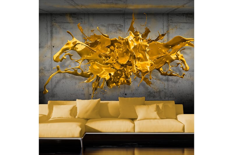 Valokuvatapetti Yellow Splash 300x210 - Artgeist sp. z o. o. - Sisustustuotteet - Seinäkoristeet - Tapetit - Valokuvatapetit