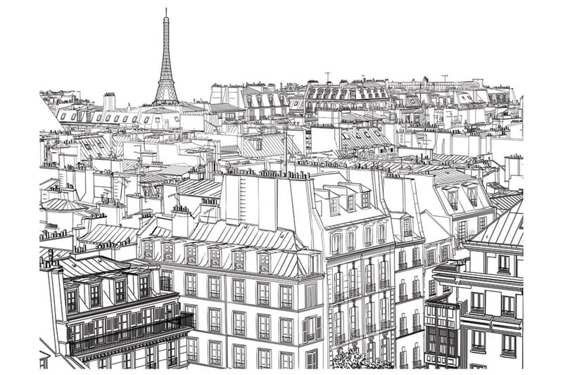Valokuvatapetti Parisian S Sketchbook 250x193, Artgeist sp. z o. o.