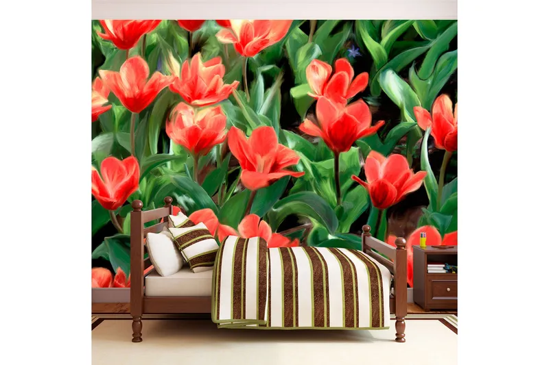 Valokuvatapetti Painted Flowers 400x309, Artgeist sp. z o. o.