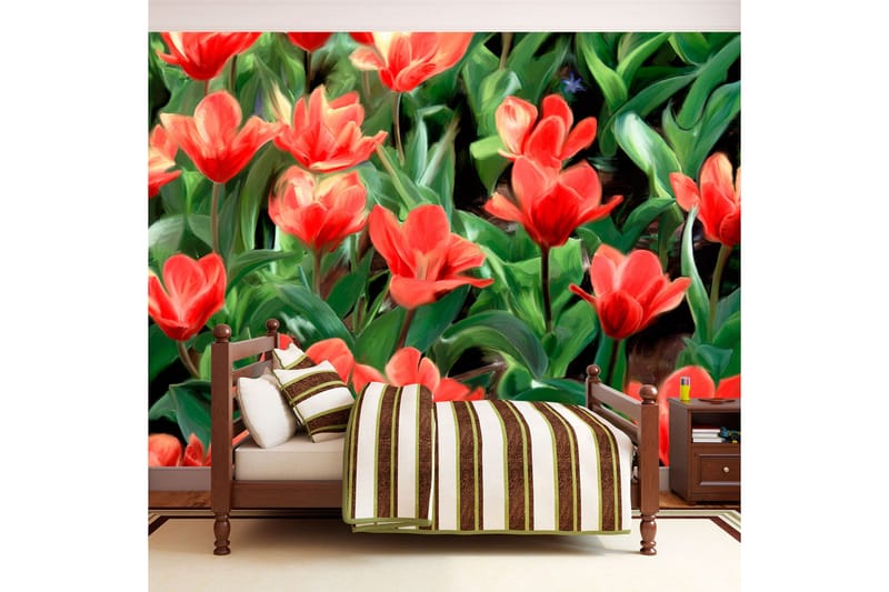 Valokuvatapetti Painted Flowers 200x154, Artgeist sp. z o. o.