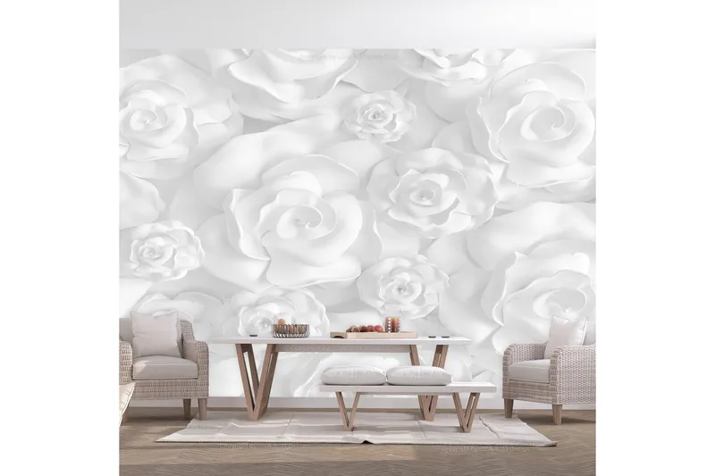 Valokuvatapetti Plaster Flowers 100x70, Artgeist sp. z o. o.