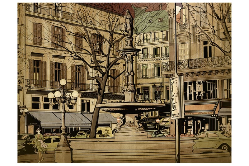 Valokuvatapetti Parisian Fountain 300x231 - Artgeist sp. z o. o. - Sisustustuotteet - Seinäkoristeet - Tapetit - Valokuvatapetit
