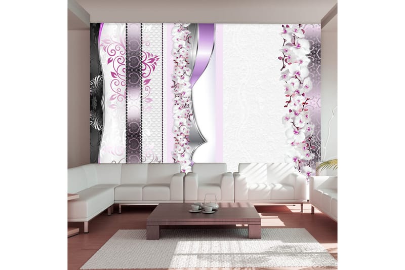 Valokuvatapetti Parade Of Orchids In Violet 150x105 - Artgeist sp. z o. o. - Sisustustuotteet - Seinäkoristeet - Tapetit - Valokuvatapetit