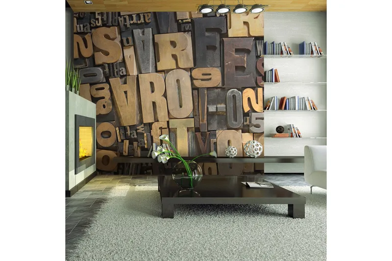 Valokuvatapetti Puukirjaimet 300x231, Artgeist sp. z o. o.