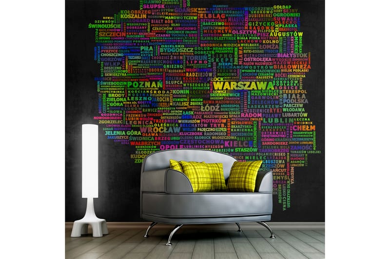 Valokuvatapetti Puolan kartta 300x231 - Artgeist sp. z o. o. - Sisustustuotteet - Seinäkoristeet - Tapetit - Valokuvatapetit
