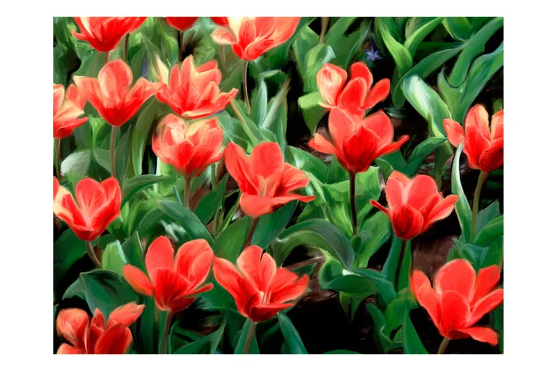 Valokuvatapetti Painted Flowers 400x309 - Artgeist sp. z o. o. - Sisustustuotteet - Seinäkoristeet - Tapetit - Valokuvatapetit