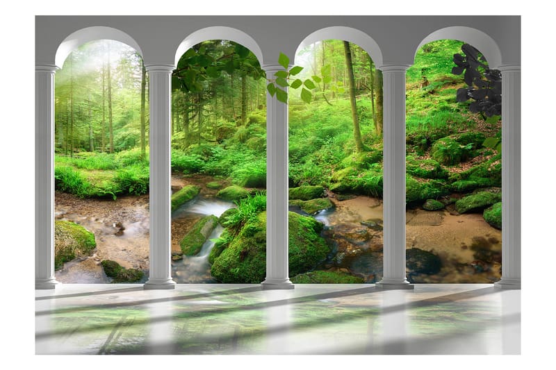 Valokuvatapetti Pillars And Forest 200x140, Artgeist sp. z o. o.