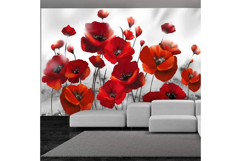 Valokuvatapetti Poppies In the Moonlight 100x70, Artgeist sp. z o. o.