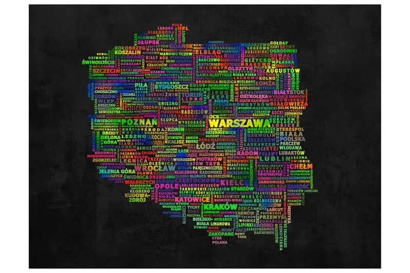 Valokuvatapetti Puolan kartta 300x231 - Artgeist sp. z o. o. - Sisustustuotteet - Seinäkoristeet - Tapetit - Valokuvatapetit