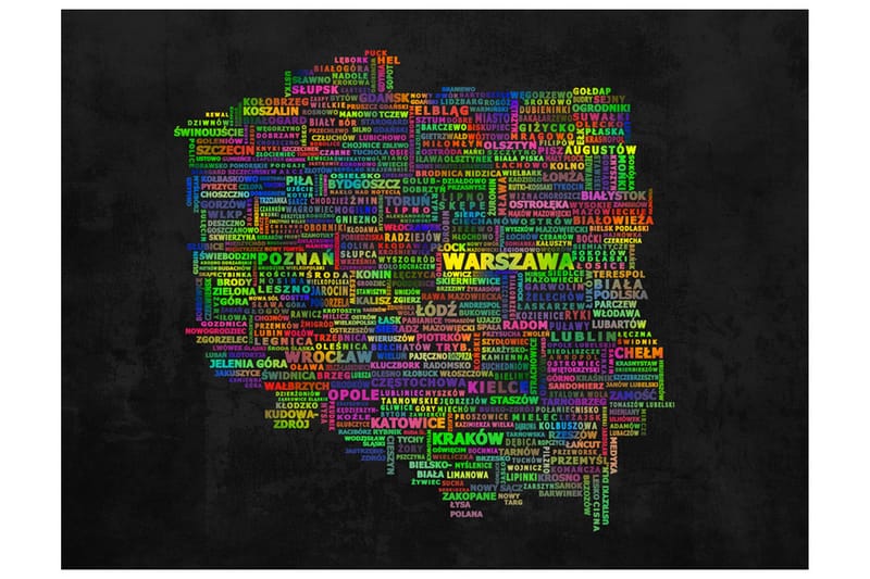 Valokuvatapetti Puolan kartta 200x154, Artgeist sp. z o. o.