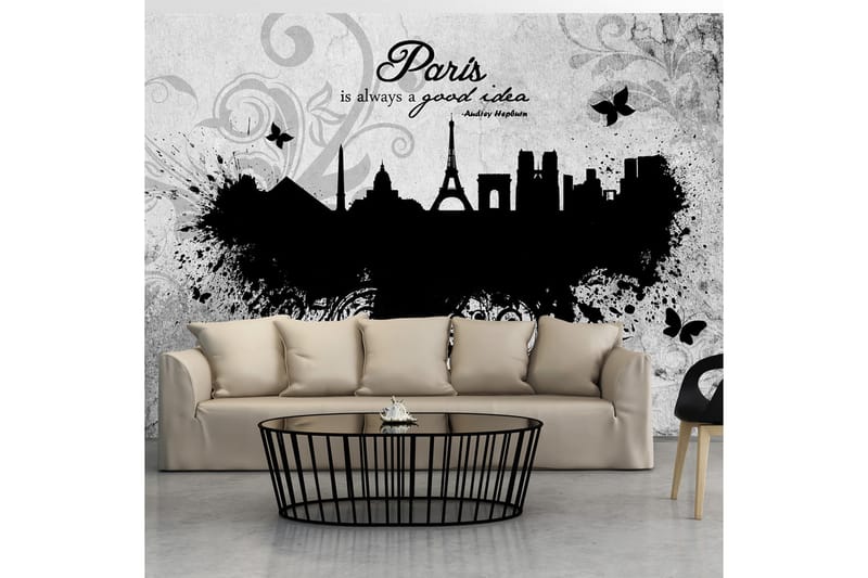 Valokuvatapetti Paris Is Always A Good Idea B&W 250x175 - Artgeist sp. z o. o. - Sisustustuotteet - Seinäkoristeet - Tapetit - Valokuvatapetit