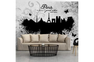Valokuvatapetti Paris Is Always A Good Idea B&W 150x105 - Artgeist sp. z o. o. - Sisustustuotteet - Seinäkoristeet - Tapetit - Valokuvatapetit