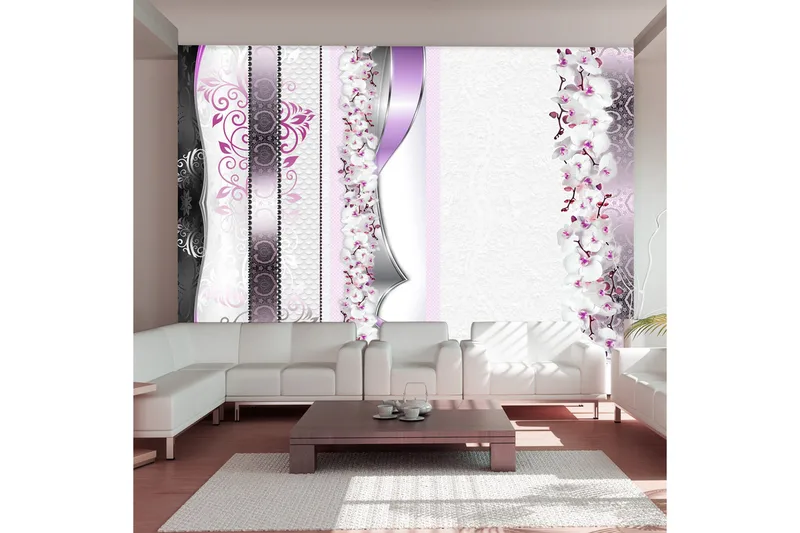 Valokuvatapetti Parade Of Orchids In Violet 100x70, Artgeist sp. z o. o.