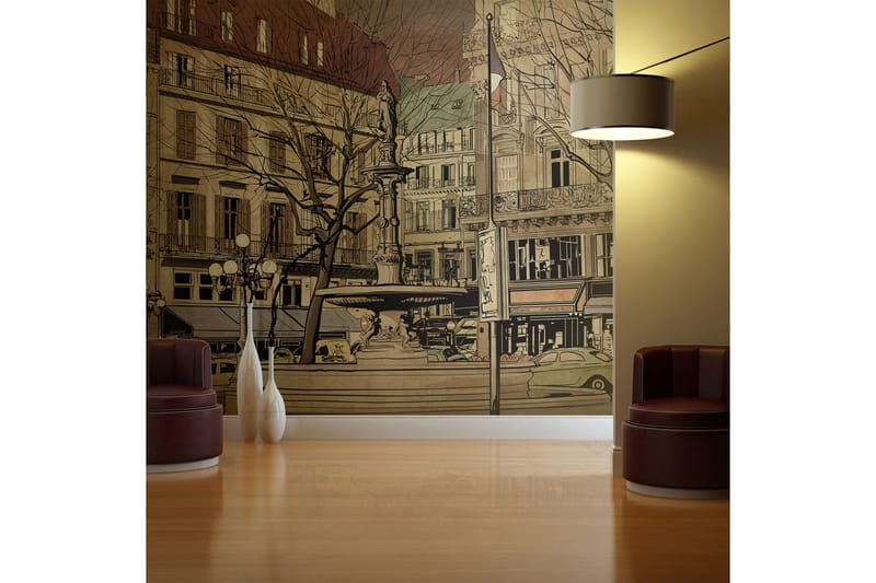 Valokuvatapetti Parisian Fountain 450x270, Artgeist sp. z o. o.