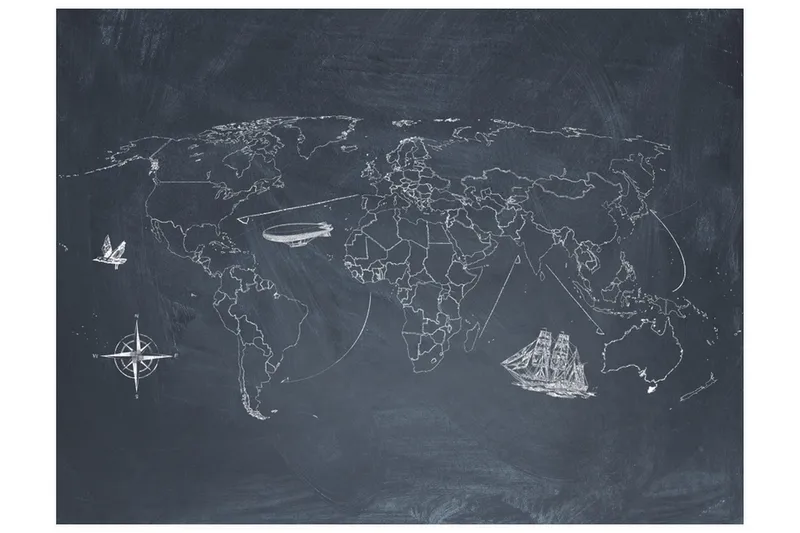 Valokuvatapetti Pieni Matka Suuret Matkat 250x193 - Artgeist sp. z o. o. - Sisustustuotteet - Seinäkoristeet - Tapetit - Valokuvatapetit