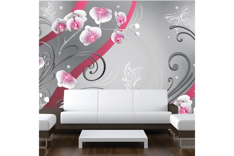 Valokuvatapetti Pink Orchids Variation 250x175, Artgeist sp. z o. o.