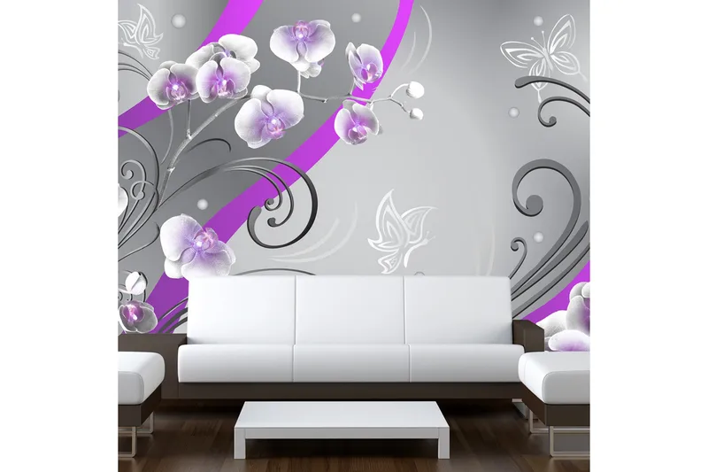 Valokuvatapetti Purple Orchids Variation 300x210 - Artgeist sp. z o. o. - Sisustustuotteet - Seinäkoristeet - Tapetit - Valokuvatapetit