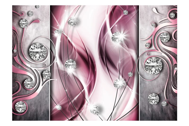 Valokuvatapetti Pink And Diamonds 250x175 - Artgeist sp. z o. o. - Sisustustuotteet - Seinäkoristeet - Tapetit - Valokuvatapetit