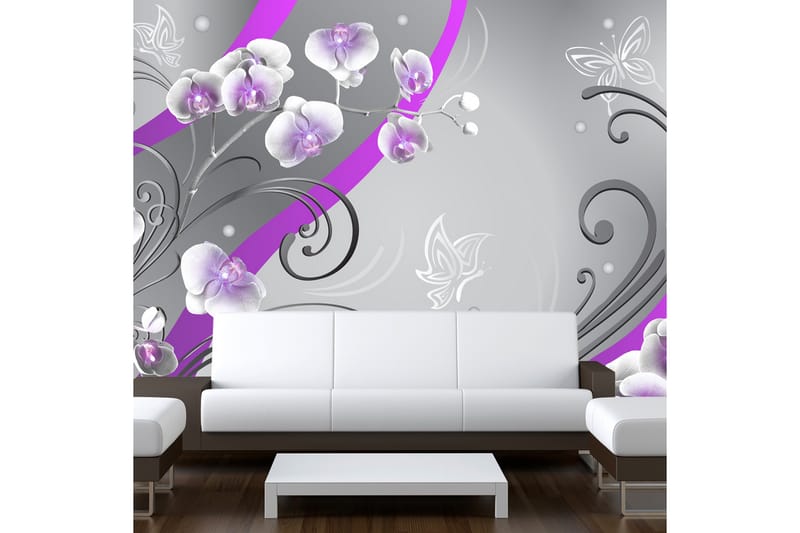 Valokuvatapetti Purple Orchids Variation 200x140 - Artgeist sp. z o. o. - Sisustustuotteet - Seinäkoristeet - Tapetit - Valokuvatapetit
