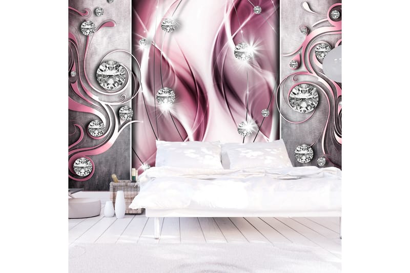 Valokuvatapetti Pink And Diamonds 250x175 - Artgeist sp. z o. o. - Sisustustuotteet - Seinäkoristeet - Tapetit - Valokuvatapetit