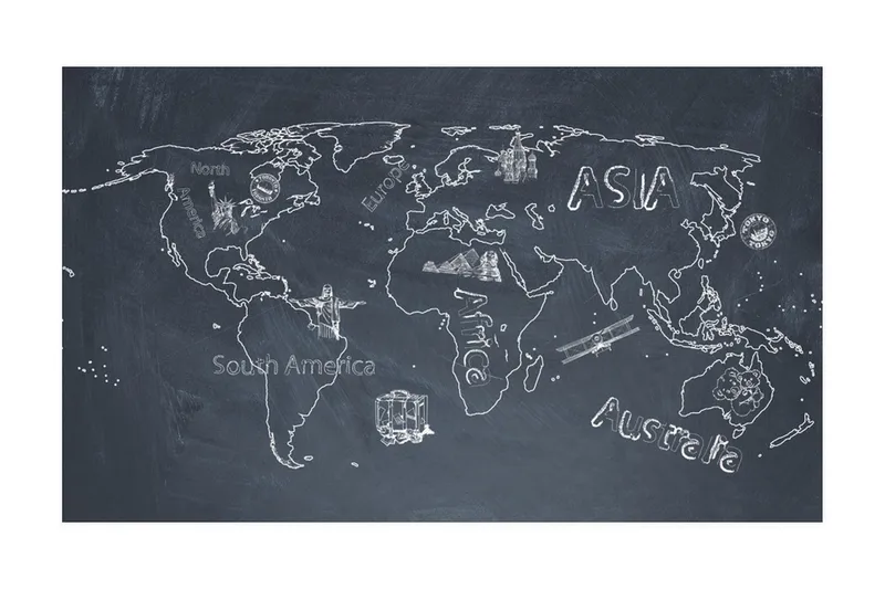 Valokuvatapetti Pieni Matka Suuret Matkat Englanti 450x270 - Artgeist sp. z o. o. - Sisustustuotteet - Seinäkoristeet - Tapetit - Valokuvatapetit