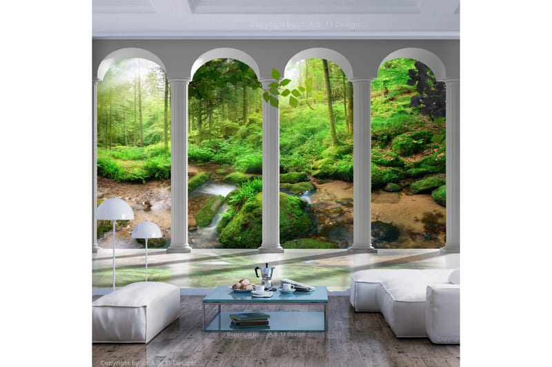 Valokuvatapetti Pillars And Forest 350x245 - Artgeist sp. z o. o. - Sisustustuotteet - Seinäkoristeet - Tapetit - Valokuvatapetit