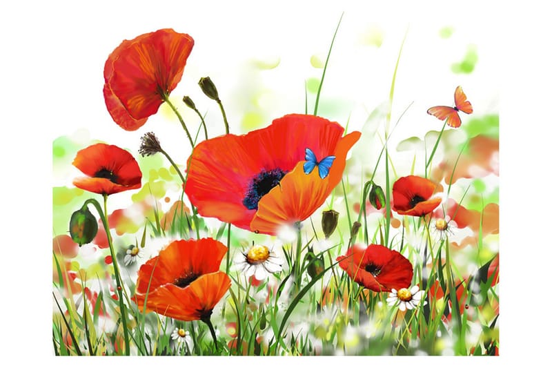 Valokuvatapetti Country Poppies 300x231, Artgeist sp. z o. o.