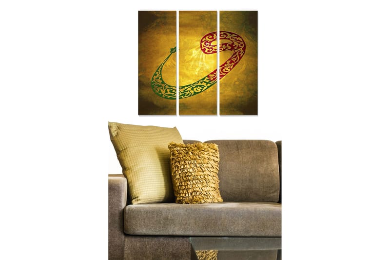 Taulu 3-pak Monivärinen, 20x50 cm