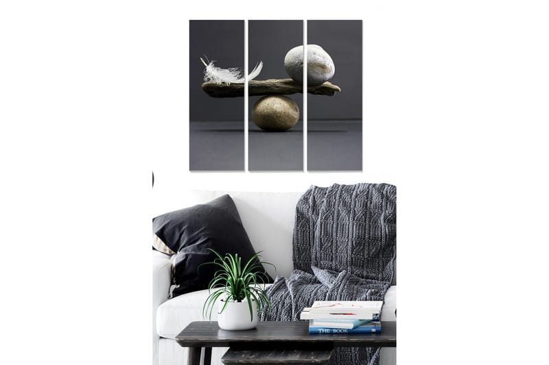 Taulu 3-pak Monivärinen - 20x50 cm - Sisustustuotteet - Seinäkoristeet