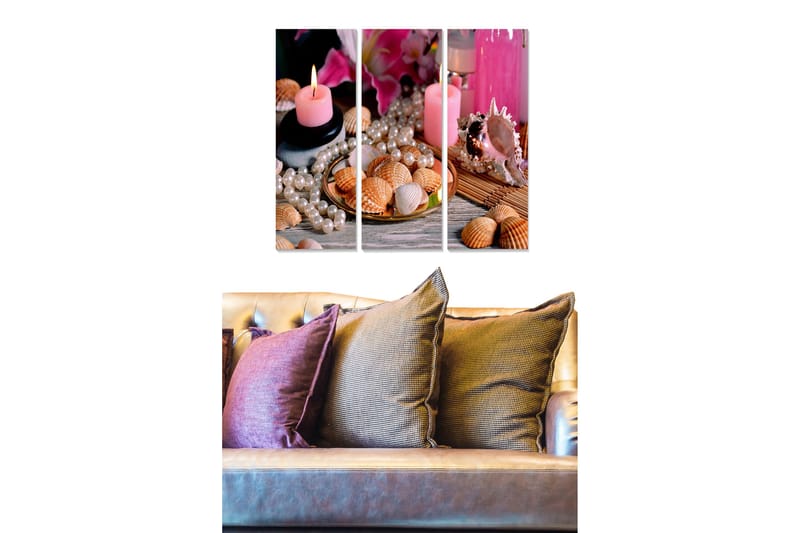 Taulu 3-pak Monivärinen, 20x50 cm