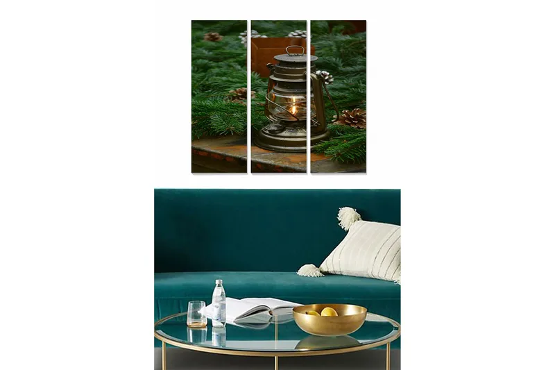 Taulu 3-pak Monivärinen, 20x50 cm