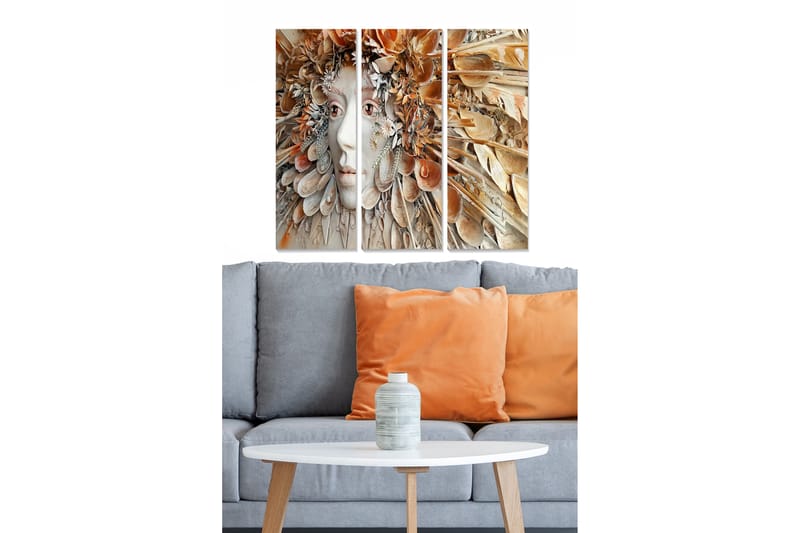 Taulu Abstract 3-pak Monivärinen - 20x50 cm - Sisustustuotteet - Seinäkoristeet