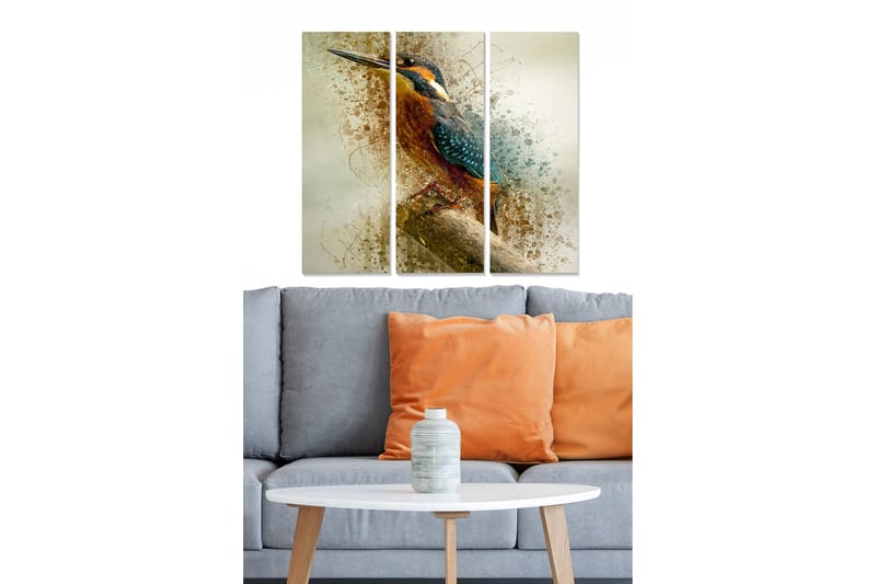 Taulu Abstract 3-pak Monivärinen - 20x50 cm - Sisustustuotteet - Seinäkoristeet