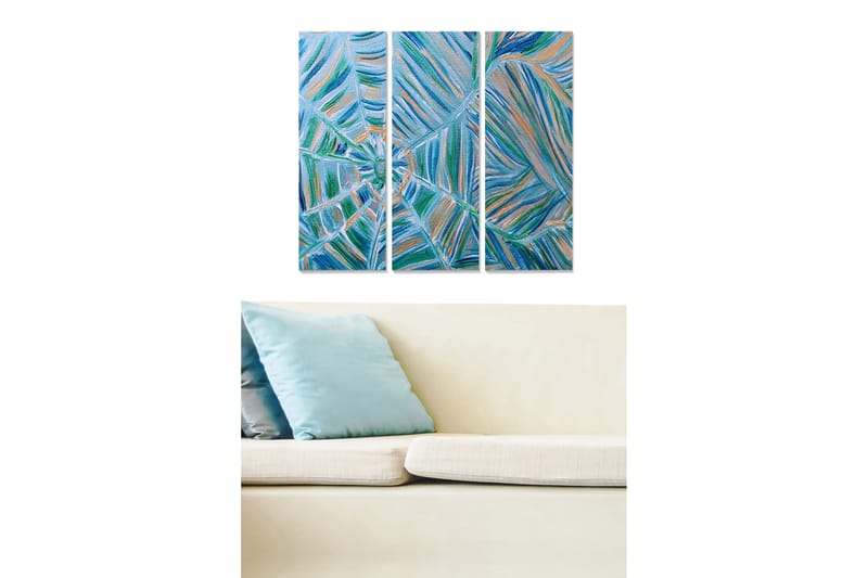 Taulu Abstract 3-pak Monivärinen - 20x50 cm - Sisustustuotteet - Seinäkoristeet
