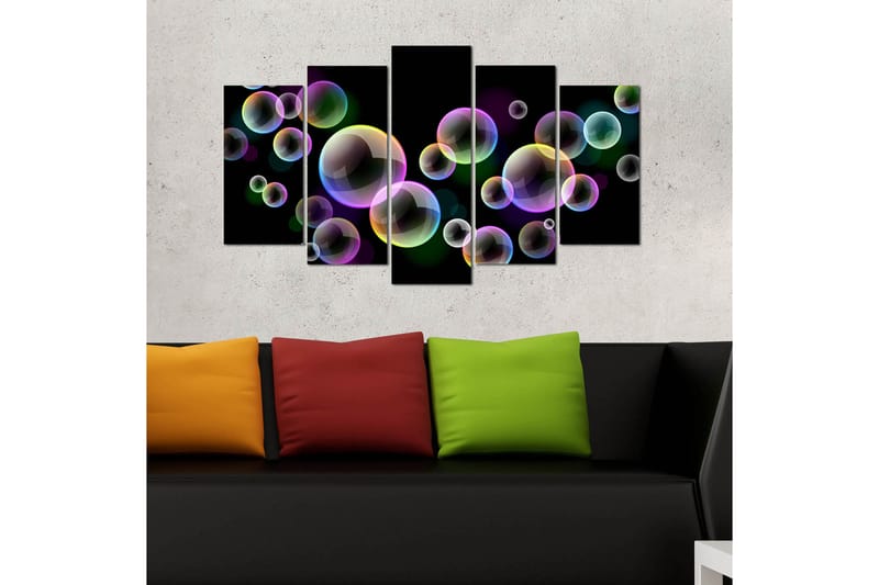 Taulu Abstract 5-pak Monivärinen - 20x60 cm - Sisustustuotteet - Seinäkoristeet