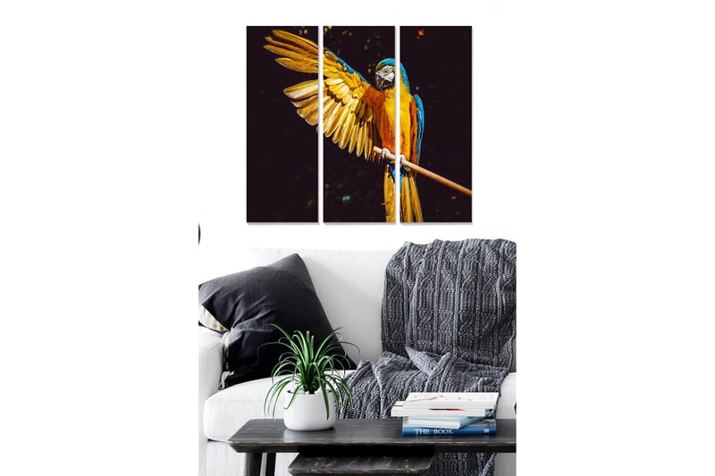 Taulu Animal 3-pak Monivärinen, 20x50 cm