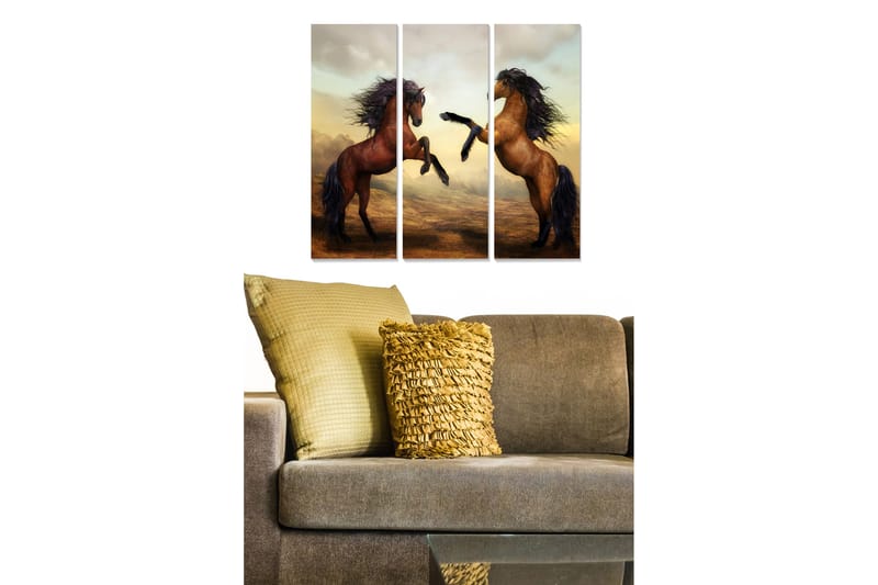 Taulu Animal 3-pak Monivärinen - 20x50 cm - Sisustustuotteet - Seinäkoristeet