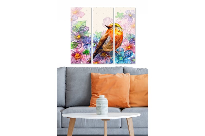 Taulu Animal 3-pak Monivärinen - 20x50 cm - Canvas-taulu - Seinäkoristeet