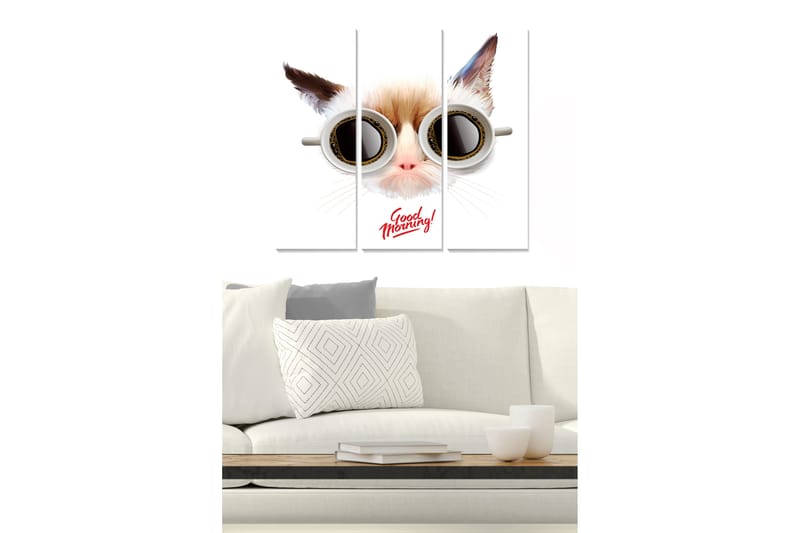 Taulu Animal 3-pak Monivärinen - 20x50 cm - Sisustustuotteet - Seinäkoristeet