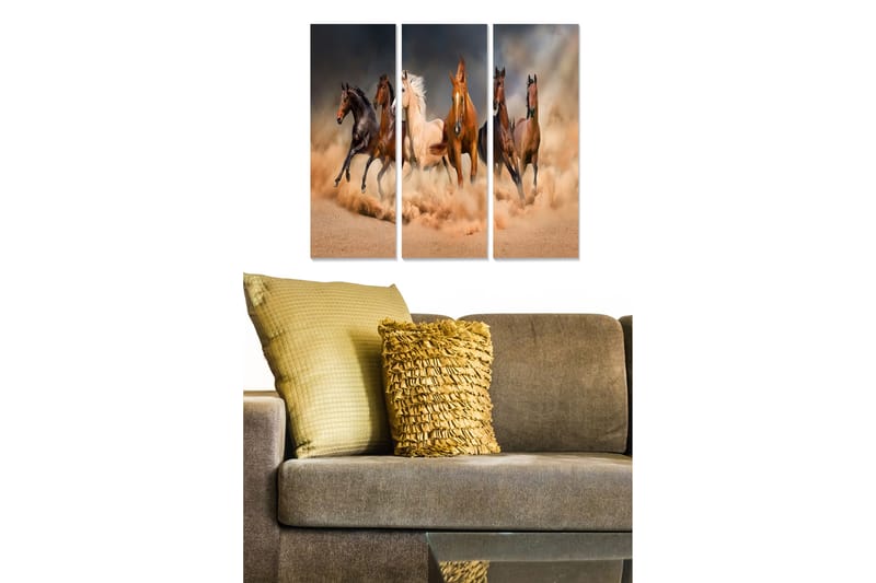 Taulu Animal 3-pak Monivärinen - 20x50 cm - Sisustustuotteet - Seinäkoristeet
