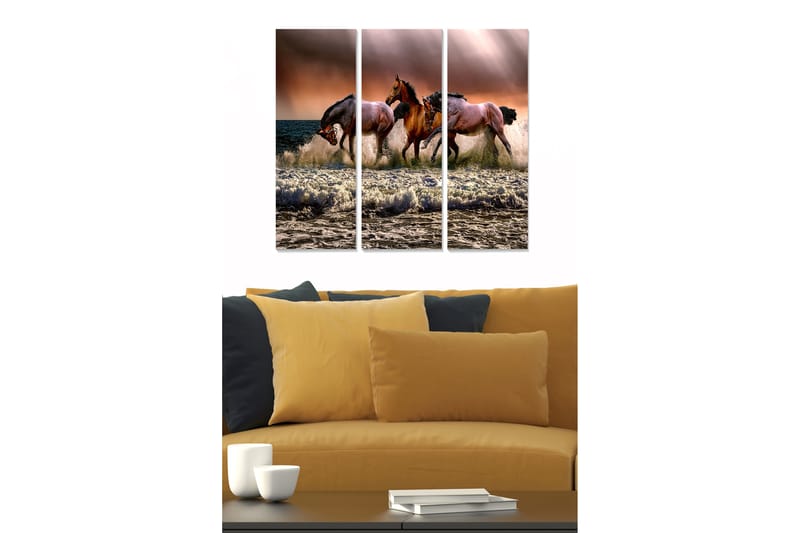 Taulu Animal 3-pak Monivärinen - 20x50 cm - Sisustustuotteet - Seinäkoristeet